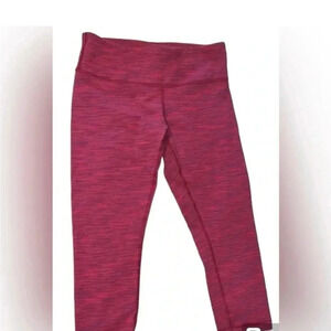 Lululemon Wunder Under Crop Pant 6 Red Bumble Berry Flaming Tomato Jaquard